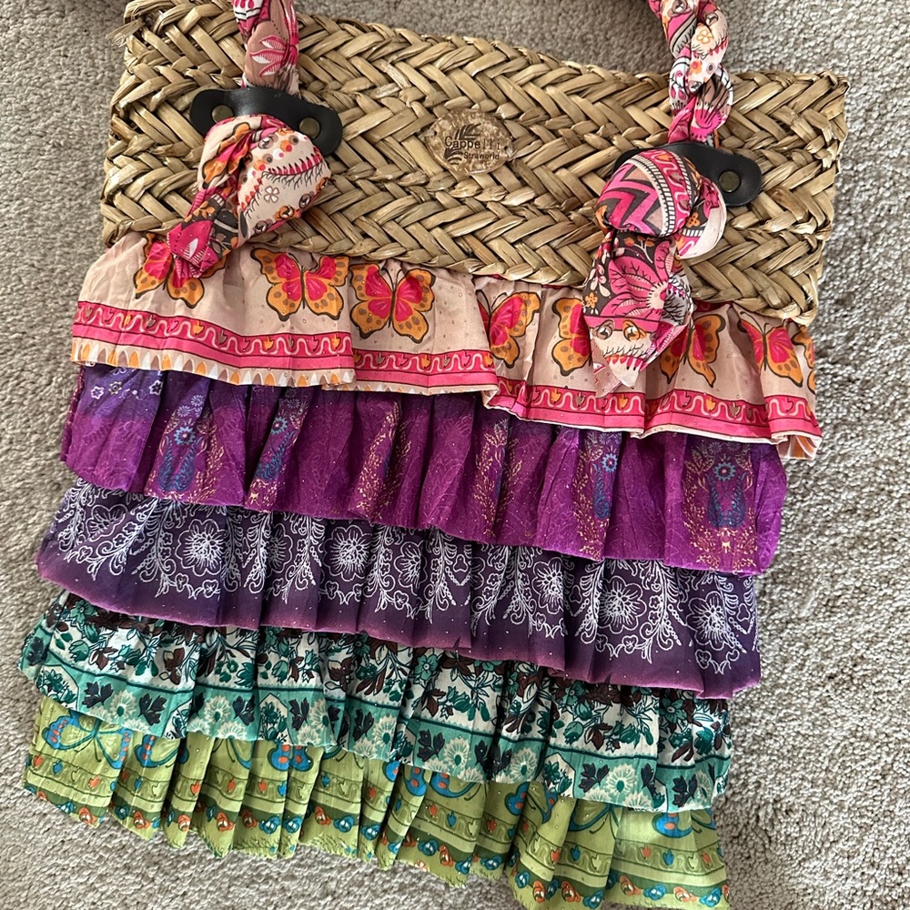 Capelli ruffled fabric bag